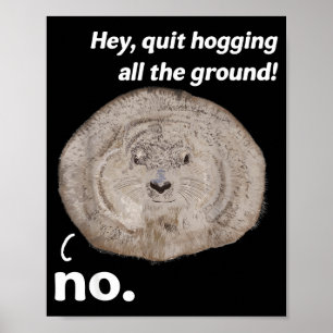 Affiche Blague de marmotte drôle Citation de marmotte Jour