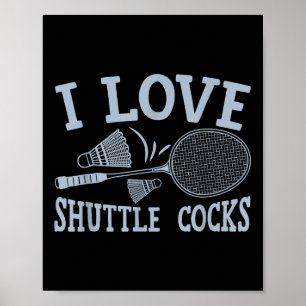 Affiche Blague de match de joueur de badminton amusant
