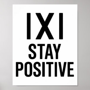 Affiche Blague de maths drôle humour positif dicton rester