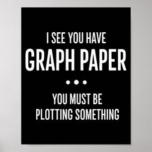 Affiche Blague de papier graphique drôle de mathématiques,