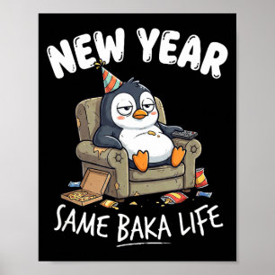 Affiche Blague de pingouin drôle Citation d'humour Nouvel