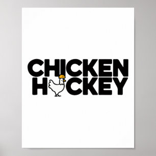 Affiche Blague de poulet drôle Jockey empilé répéter Fun G