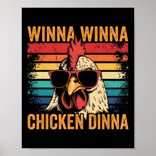 Affiche Blague de poulet drôle Poules Petit exploitant agr (Devant)