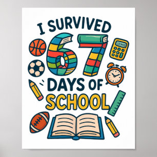 Affiche Blague d'école amusante Six Sept Mème Élève Enseig