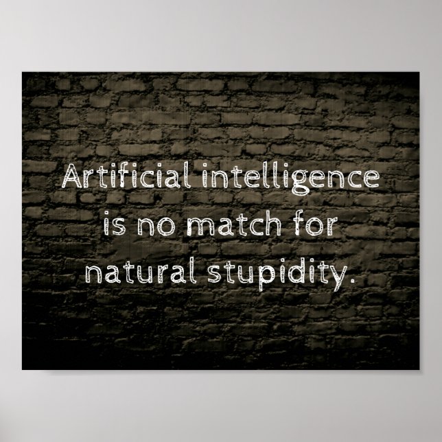 Affiche Blague d'intelligence artificielle (Devant)