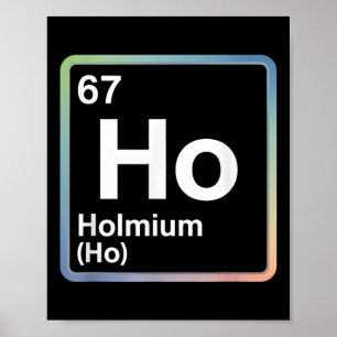 Affiche Blague drôle 67 Mème Holmium Physique Professeur d