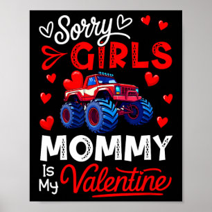 Affiche Blague drôle de filles Maman est mon monstre de la