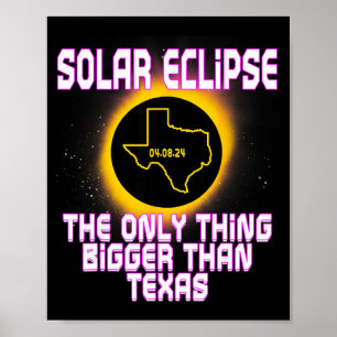 Affiche Blague drôle de l'éclipse solaire totale du Texas