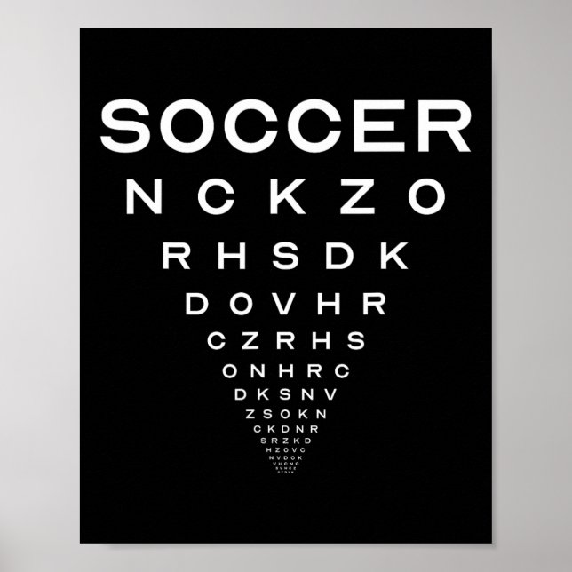 Affiche Blague drôle de planche d'opticiens de football  (Devant)