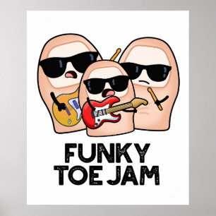 Affiche Blague musicale funky sur les orteils