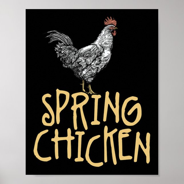 Affiche Blague sur l'âge avancé de poulet de printemps Ann (Devant)