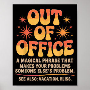 Affiche Blagues de vacances Sarcasme Citations Humour au t