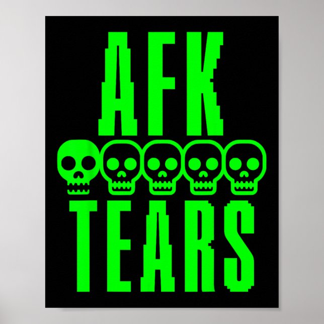 Affiche Blagueur de gamer de jeu sarcasme loin du clavier  (Devant)