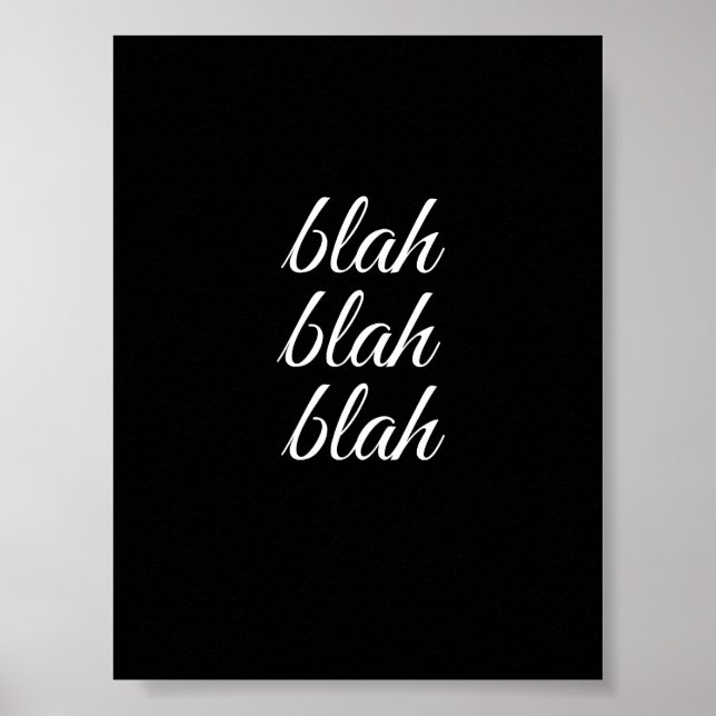 Affiche blah blah blah - (Devant)