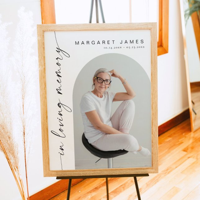 Affiche BLAIR Boho Arch Photo Mémorial funéraire Bienvenue (Créateur téléchargé)