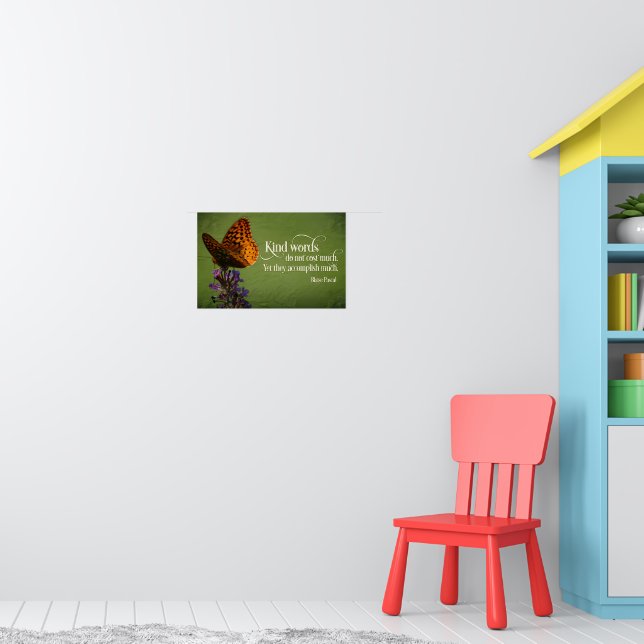 Affiche Blaise Pascal Citation Inspirationnelle "Mots gent (Pépinière 1)