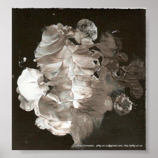 Affiche Blanc Abstrait (Devant)