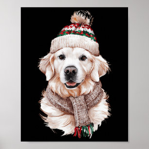 Affiche Blanc Anglais Crème Golden Retriever Maman Chien C