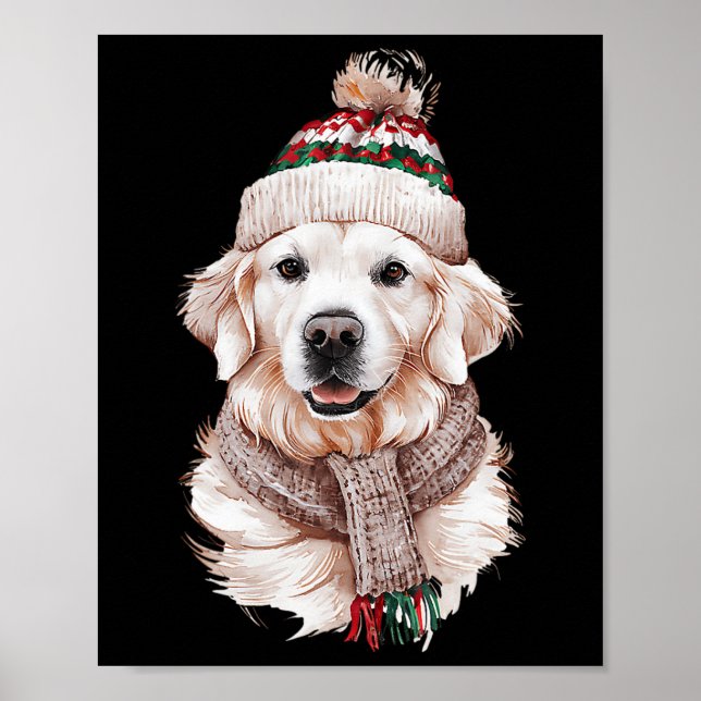 Affiche Blanc Anglais Crème Golden Retriever Maman Chien C (Devant)