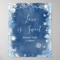Blanc Bleu hiver Flocon de neige L'amour nuptial e