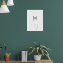 blanc chat aquarelle drôle chats amoureux