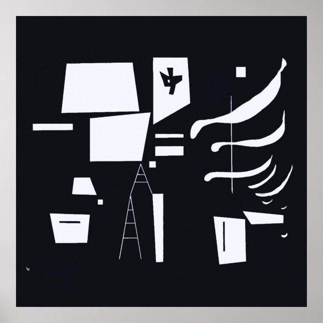 Affiche Blanc doux et dur - Kandinsky (Devant)