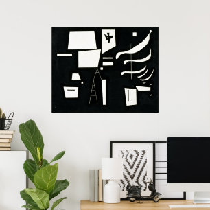 Affiche Blanc - Doux et dur Kandinsky