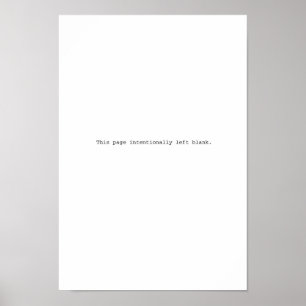 Affiche Blanc intentionnellement gauche