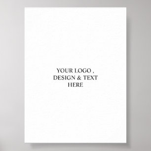 Affiche Blanc Personnalisé – Votre logo et texte ici