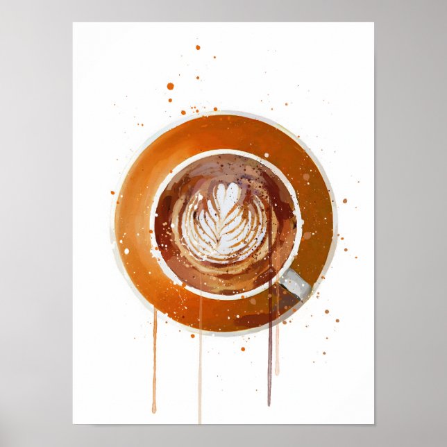 Affiche Blanc Plat Orange (Devant)