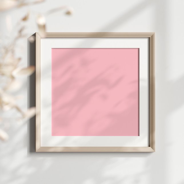 Affiche Blanc rose solide (Add your own monogram initial to this blank poster.)