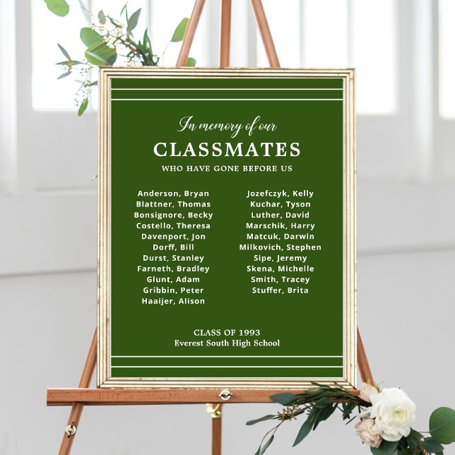 Affiche Blanc Vert En Mémoire Du Mémorial De Réunion De Cl (Créateur téléchargé)