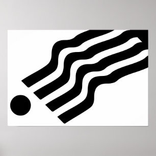 Affiche blanche noire abstraite