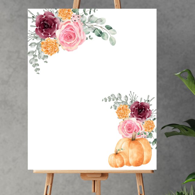 Affiche Blank Créer votre propre automne citrouille bordea (Créateur téléchargé)