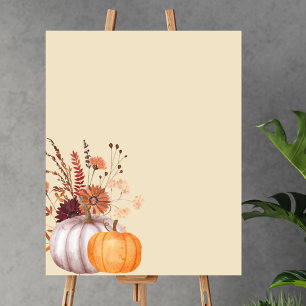 Affiche Blank Créer votre propre boho automne citrouille b