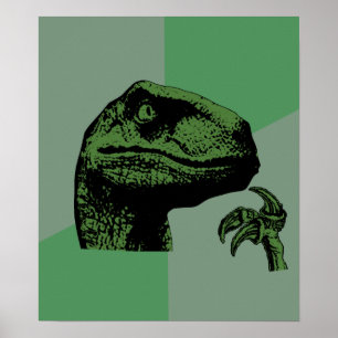 Affiche Blank Philosoraptor