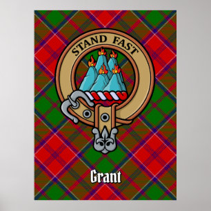 Affiche Blason de Clan Grant sur tartan