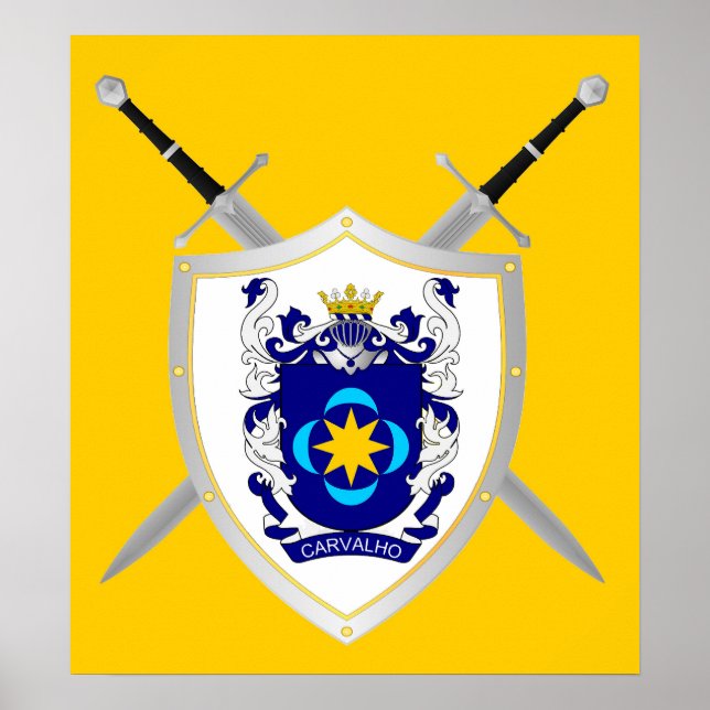 Affiche Blason de la famille chêne (Devant)