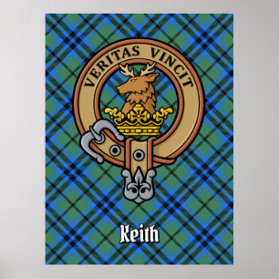 Affiche Blason du clan Keith sur tartan