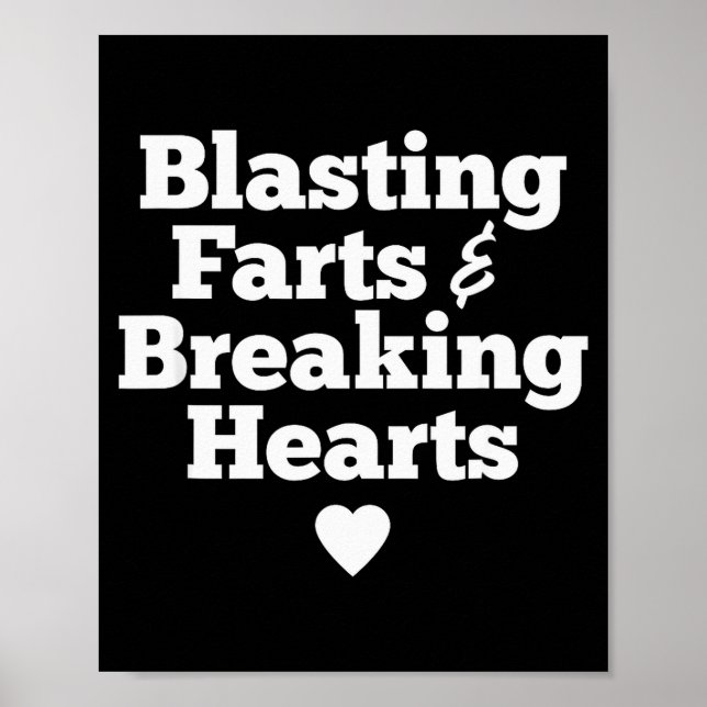 Affiche Blasting Farts &amp; Breaking Hearts Funny Valenti (Devant)
