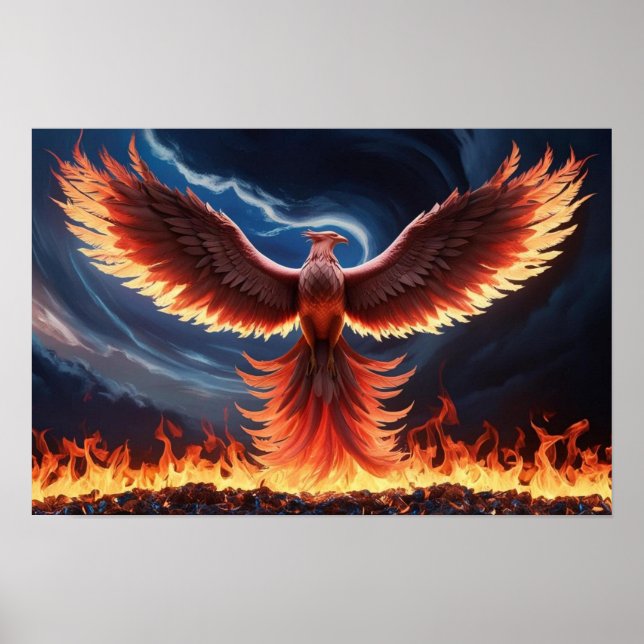 Affiche Blazing Phoenix Rise from the Ashes (Devant)
