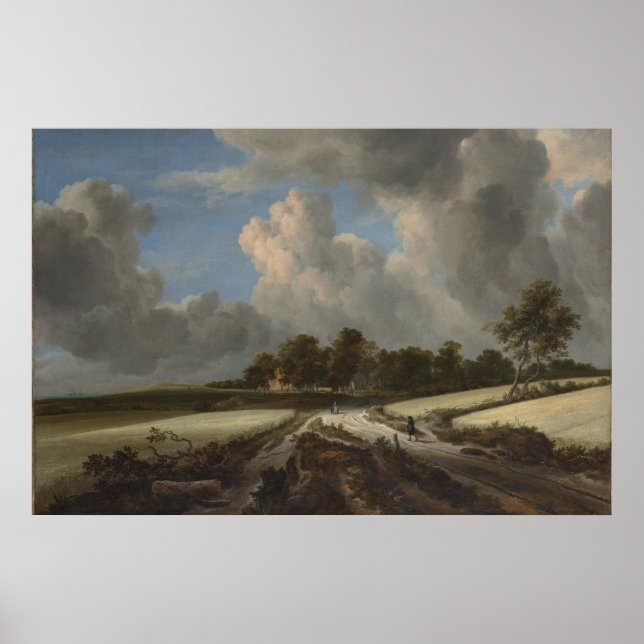 Affiche Blé Fields par Jacob van Ruisdael Art Imprimer (Devant)