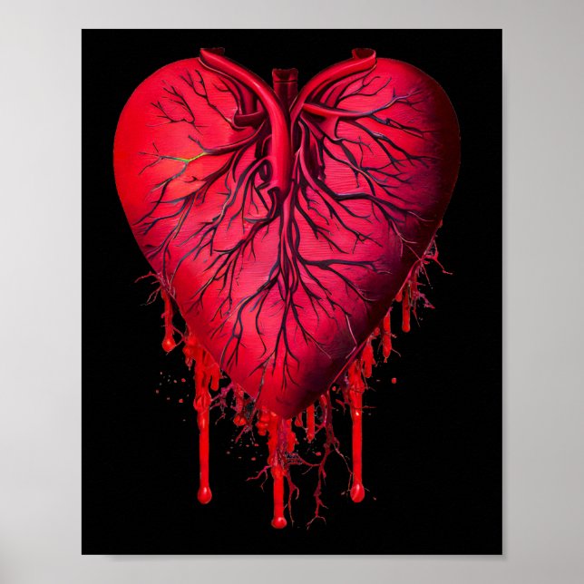 Affiche Bleeding Heart Love Heart break surreal Art (Devant)