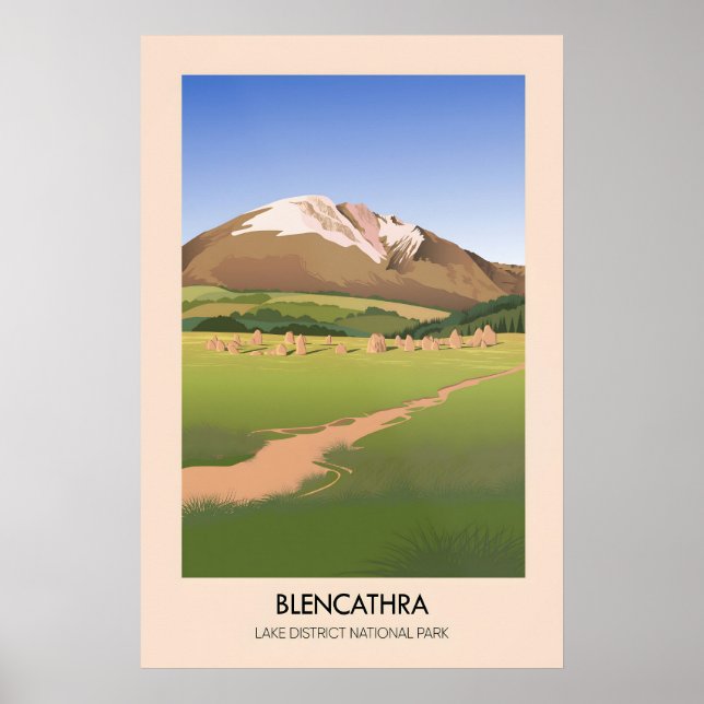 Affiche Blencathra Parc national du Lake District Voyage (Devant)