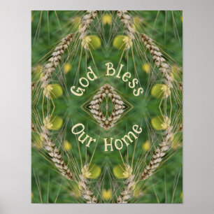 Affiche Bless Our Home Dried Grass Abstrait