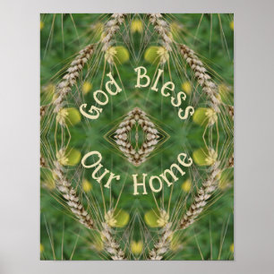 Affiche Bless Our Home Dried Grass Abstrait