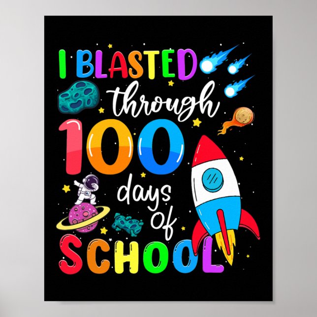 Affiche Blessé Pendant 100 Jours D'École 100E Jour Enseign (Devant)