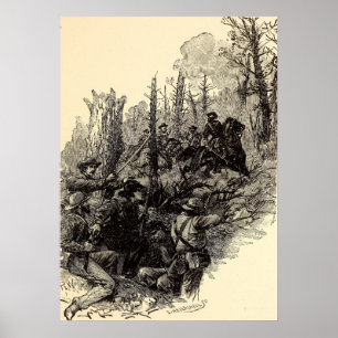 Affiche Blessure du général Longstreet