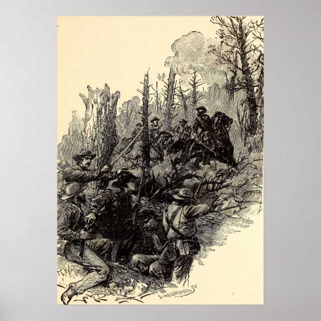 Affiche Blessure du général Longstreet (Devant)