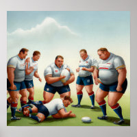 Blessures - Rugby Art Print